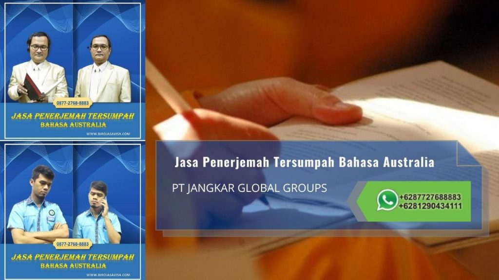 Biro Jasa Penerjemah Tersumpah Profesional Resmi dan Akurat Untuk Visa Australia di Rengas Tangerang Selatan, Hubungi 0877 2768 8883
